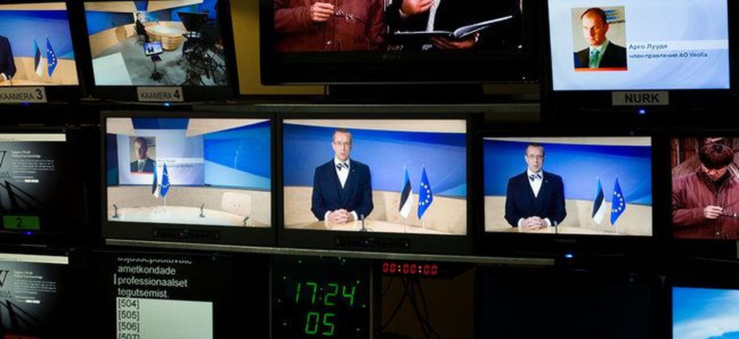 Трансляция новогоднего обращения президента Томаса Хендрика Ильвеса к жителям Эстонии начнется в 23:50.