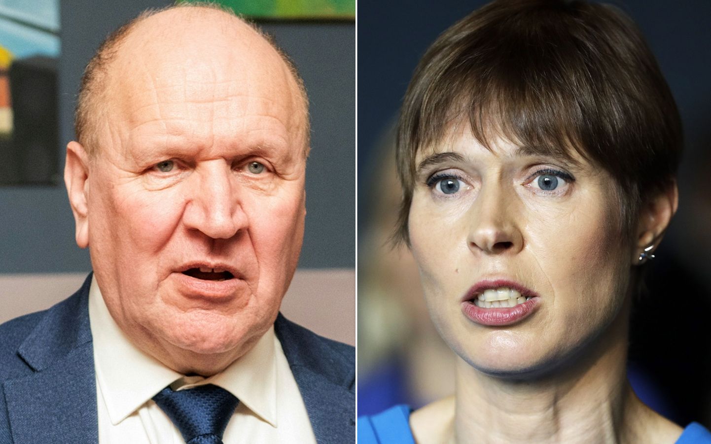 Igaunijas prezidente Kersti Kaljulaida un Igaunijas iekšlietu ministrs Marts Helme