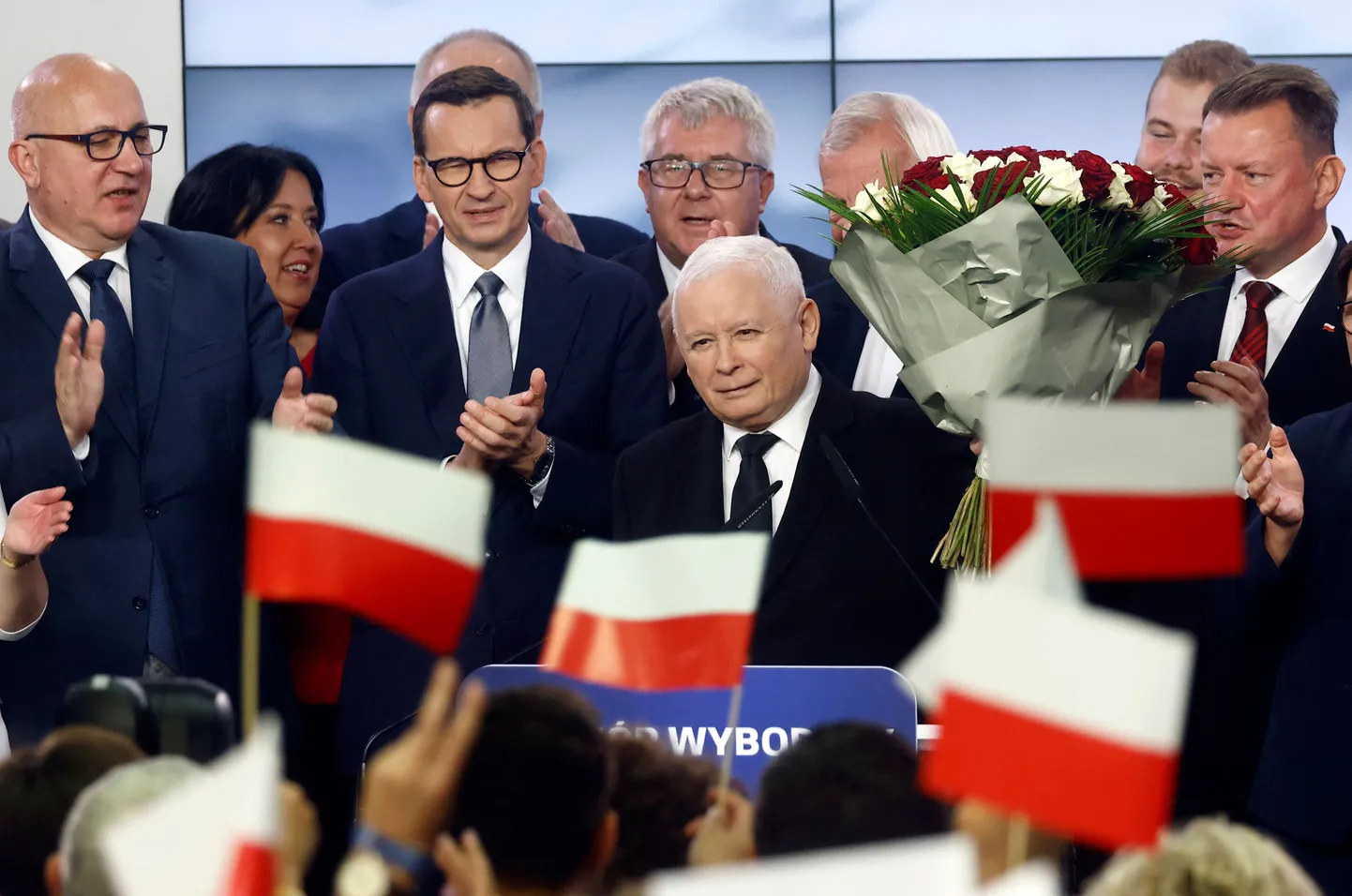 Poola võimupartei Õigus ja Õiglus valimispidu.