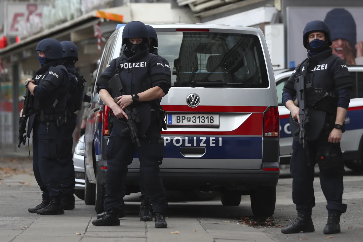 Politsei Viini terrorirünnaku sündmuspaigal.