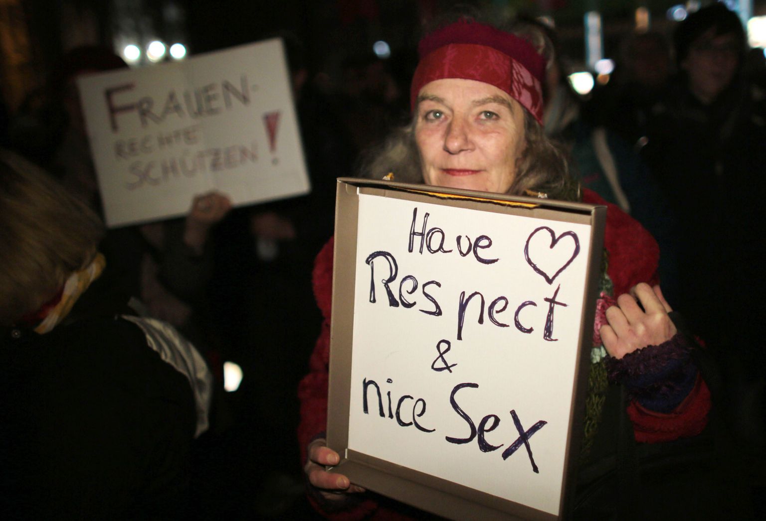 Naiste seksuaalse ahistamise vastane protest Kölnis