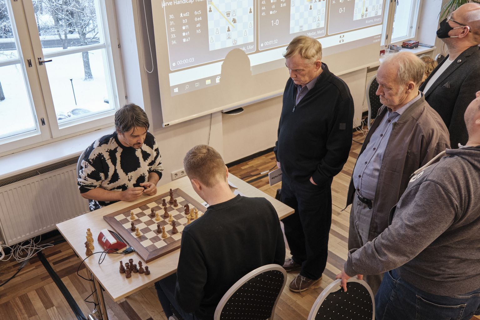 Fotol turniiri kahe parema Aleksander Morozevitši (tagumine) ja Paulius Pultinieviciuse vaheline kohtumine, mille võitis leedukas.