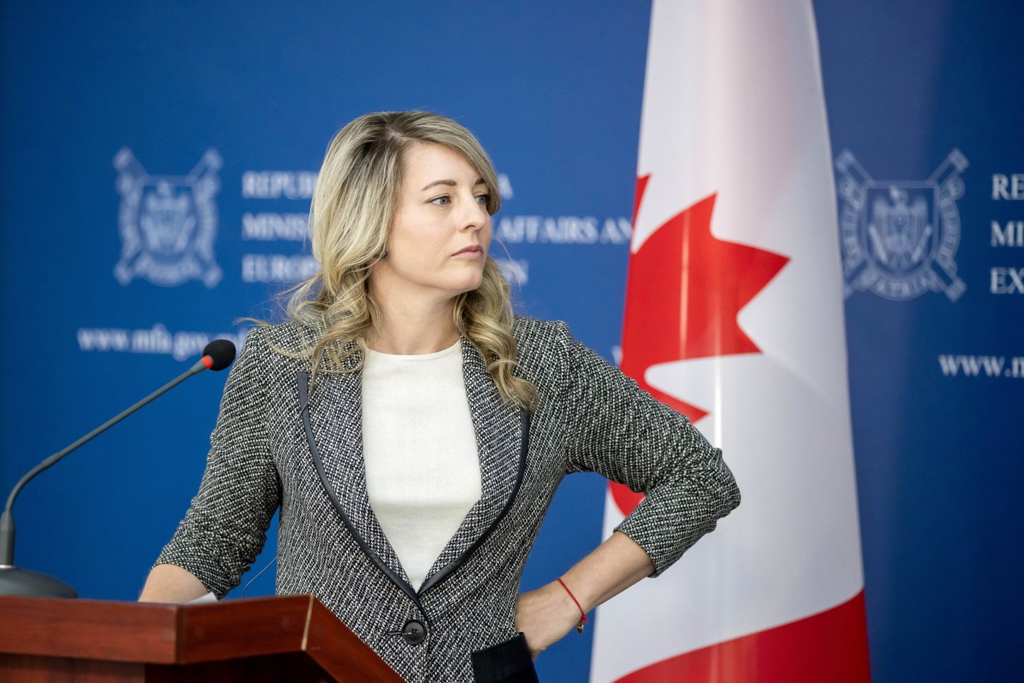 Kanādas ārlietu ministre Melānija Džolija.