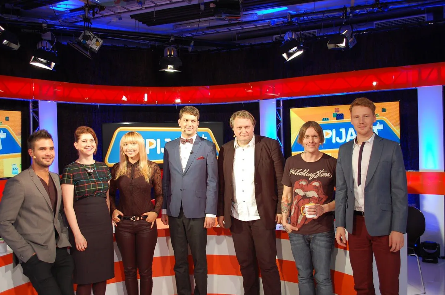 "Klipijahis" külas Tanja Mihhailova, muusik Kristjan Kasearu, muusik Janno Reim ja näitleja Indrek Taalmaa.