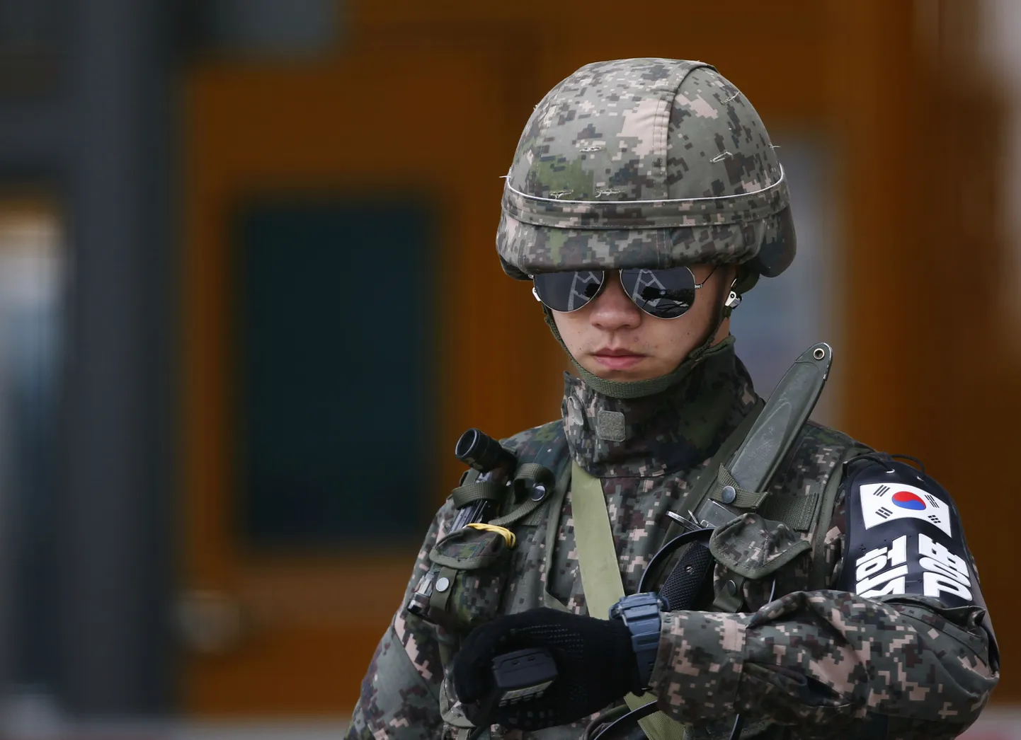 LÕuna-Korea sõdur demilitariseeritud tsooni lähedal Pajus.