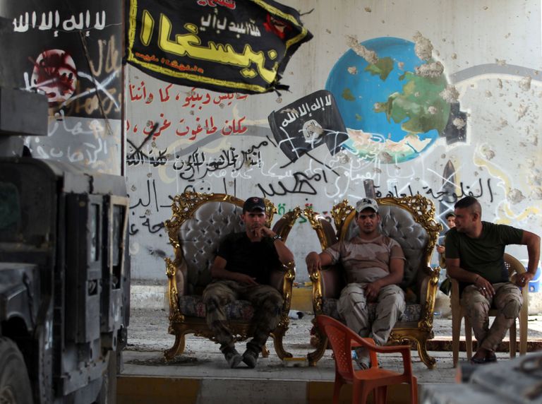 Iraagi väed tagasivallutatud Fallujah' linnas. Fotod: Scanpix