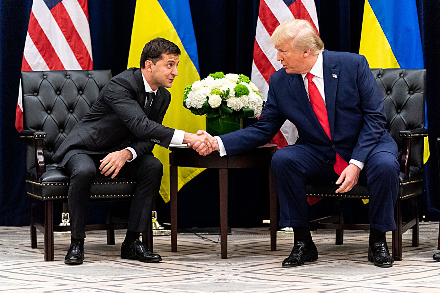 Сентябрь 2019 года. Президент Зеленский и президент Трамп.