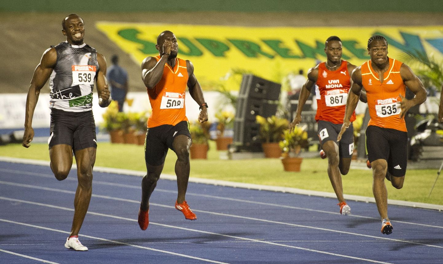 Yohan Blake (paremal) ja Usain Bolt (vasakul).