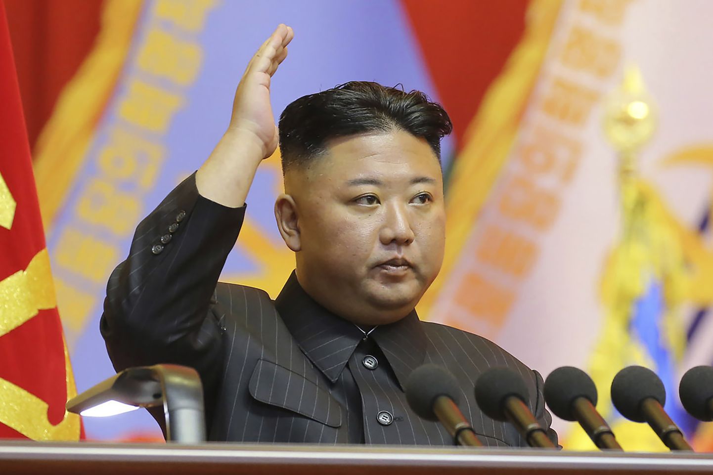 Põhja-Korea liider Kim Jong-un juulis 2021 Tööpartei poliitbüroo istungil