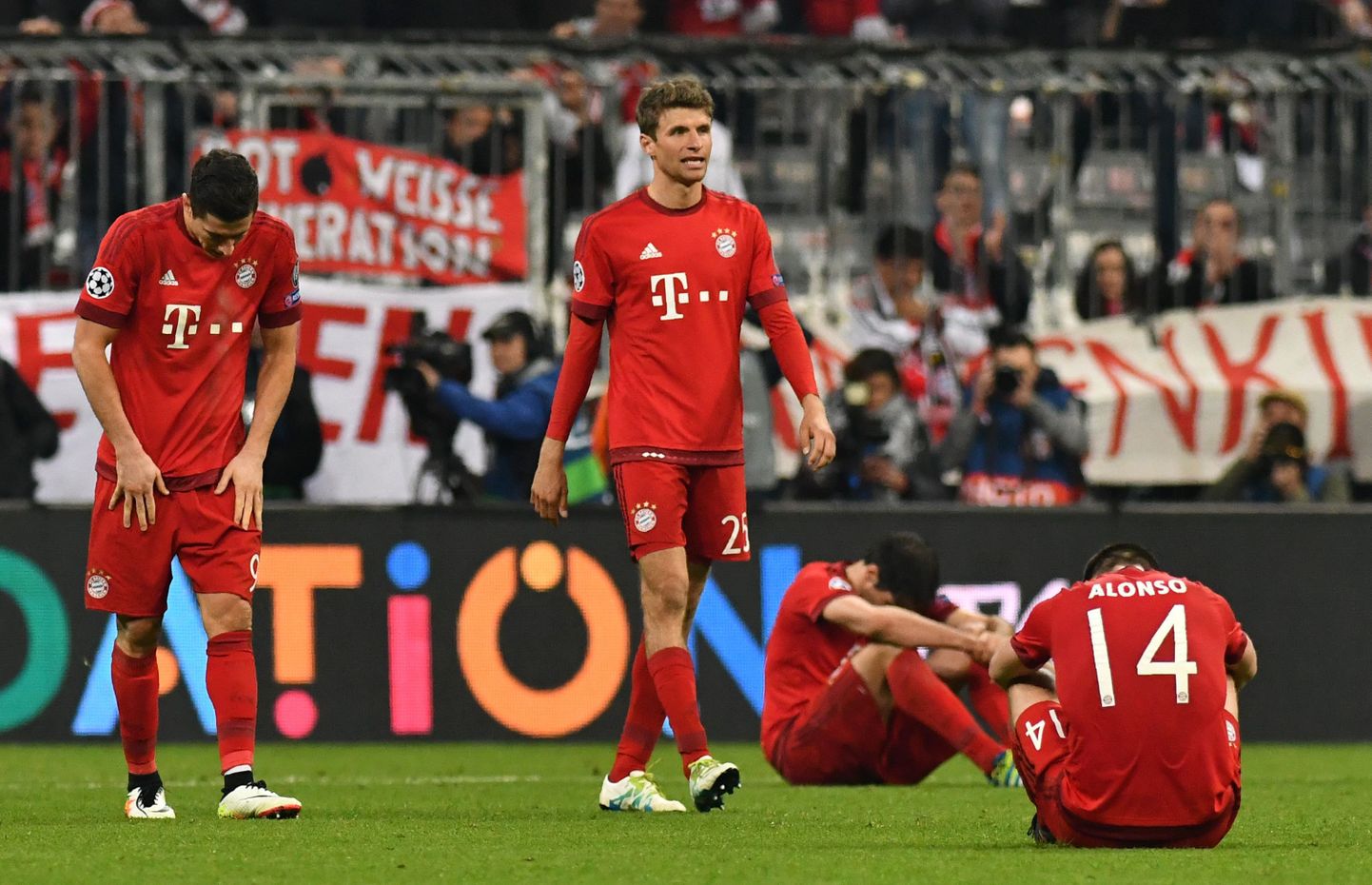 Bayerni mängijad pärast Meistrite liiga poolfinaali