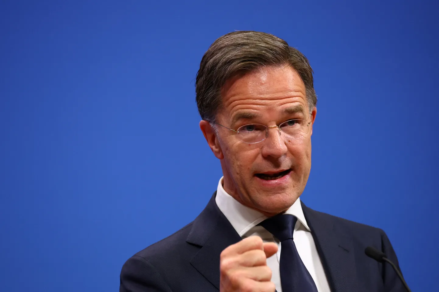 NATO peasekretär Mark Rutte täna Brüsselis.