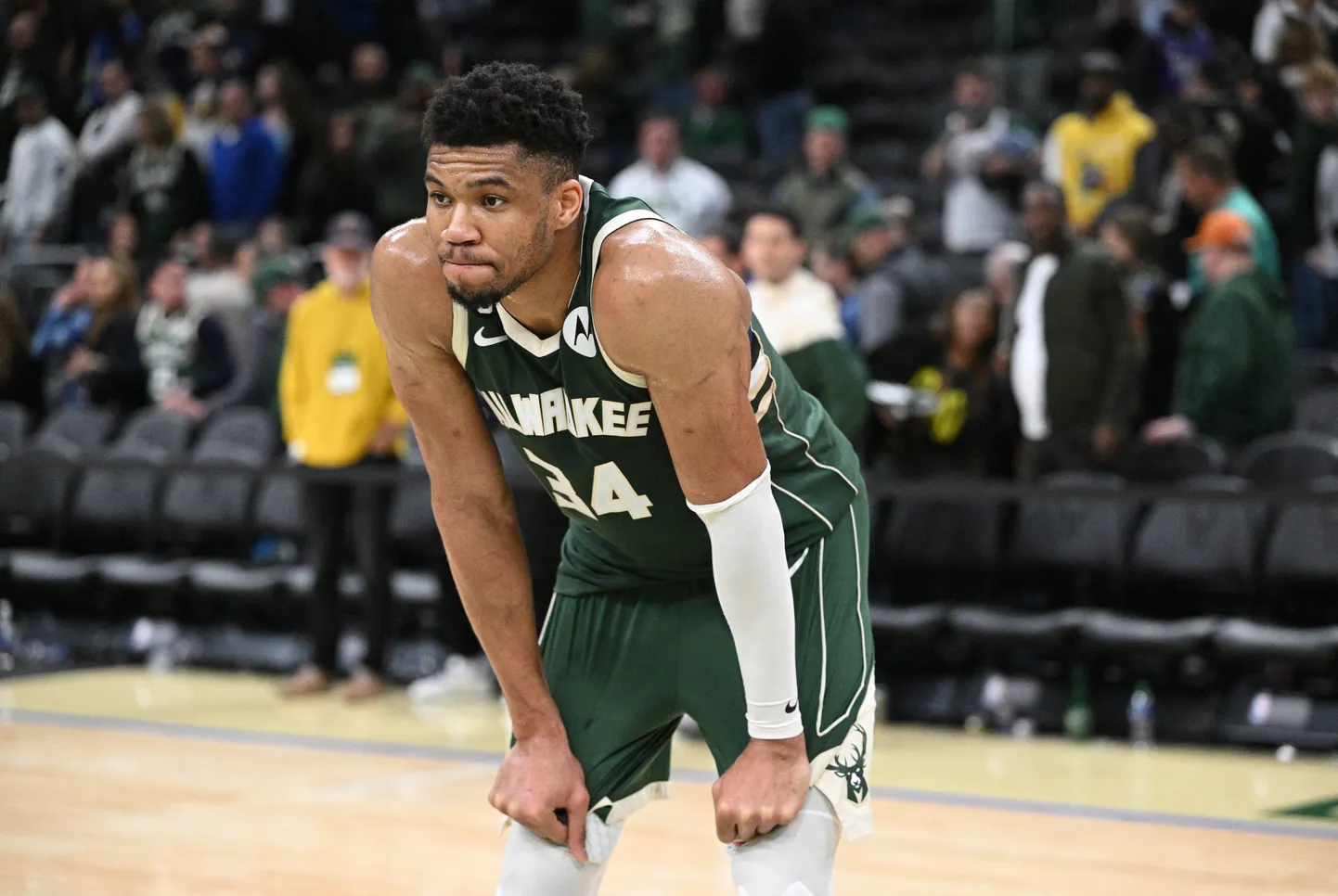 Milwaukee Bucksi korvpallur Giannis Antetokounmpo.