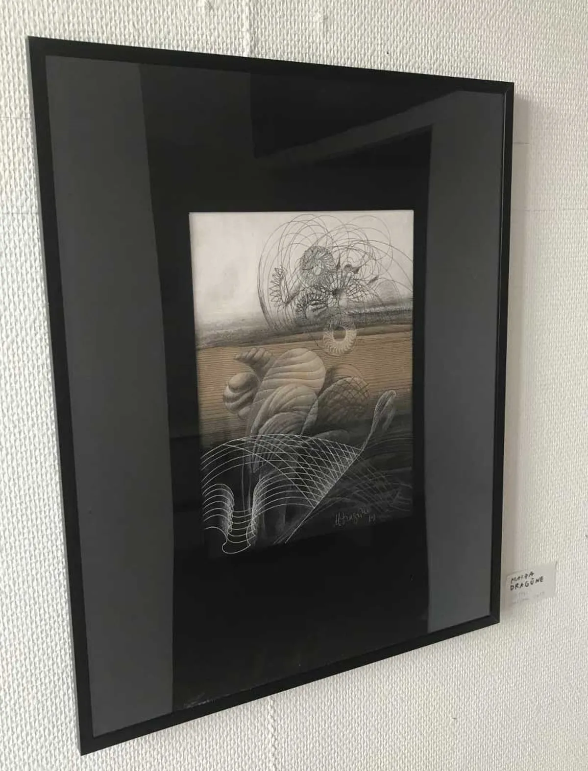 Maijas Dragūnes zīmējums Kamergalerijā