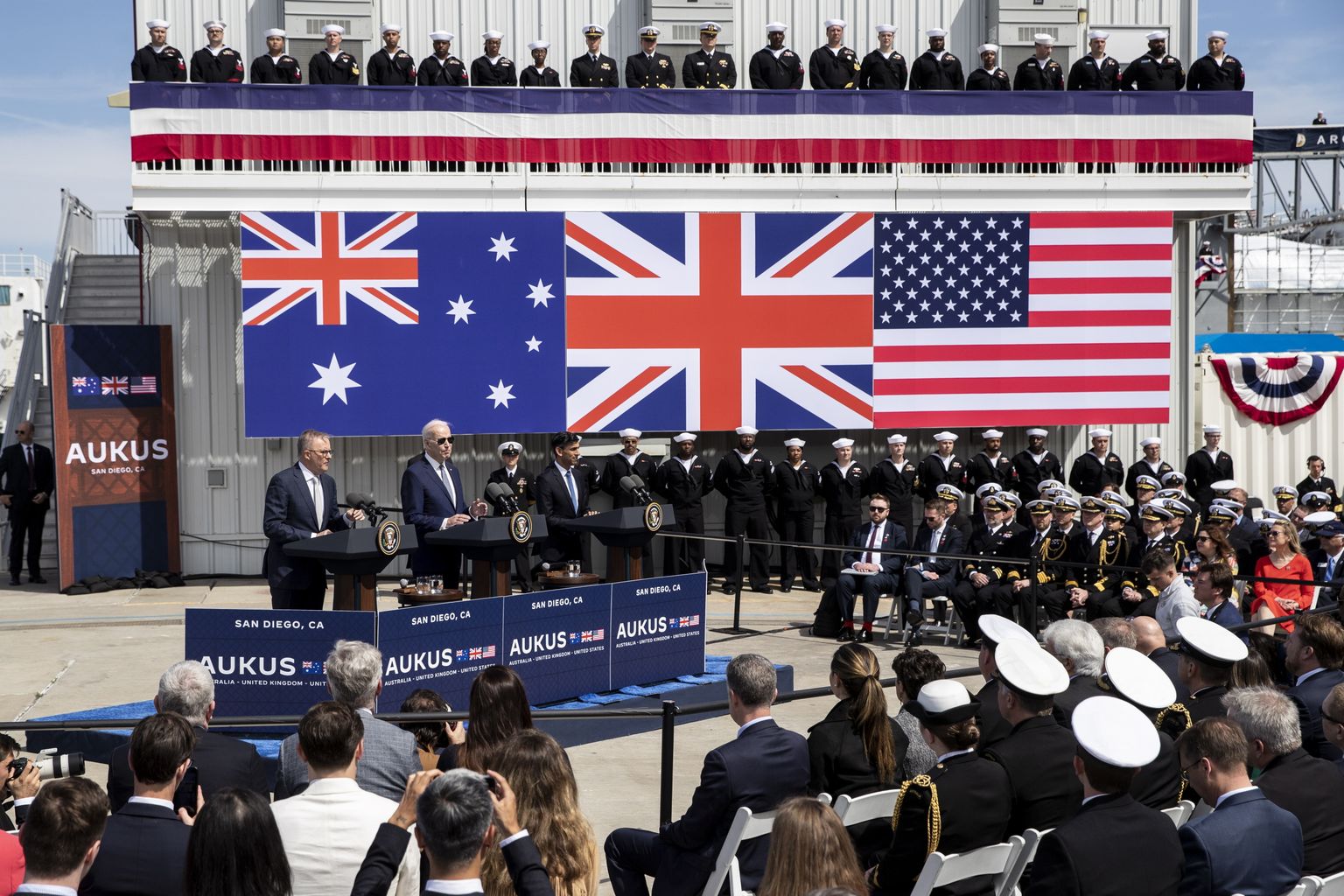 Austraalia, USA ja Suurbritannia liidrite kohtumine eelmisel nädalal USAs.