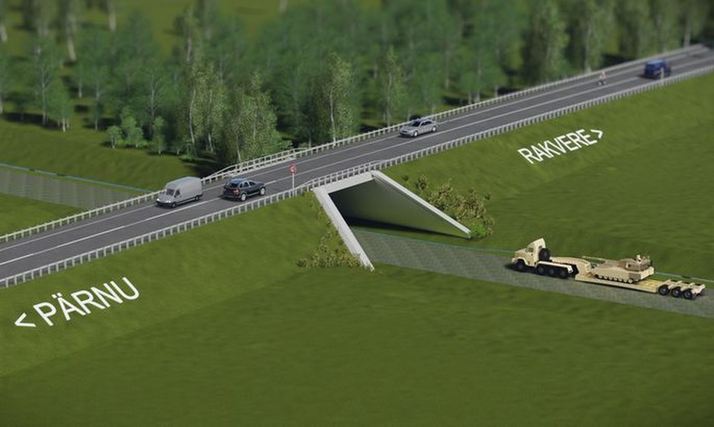 Танковый туннель, который должен быть готов самое позднее следующим летом, будет выглядеть примерно так.