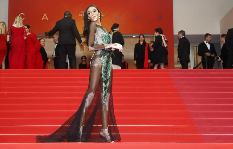 Kanada modell Winnie Harlow Cannes'i filmifestivalil 2019. aastal.
