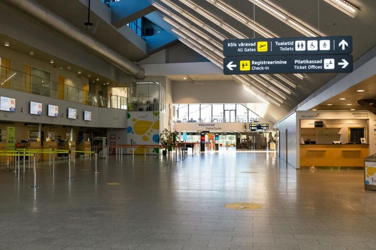 Таллиннский аэропорт в этом году был необычно пустым.