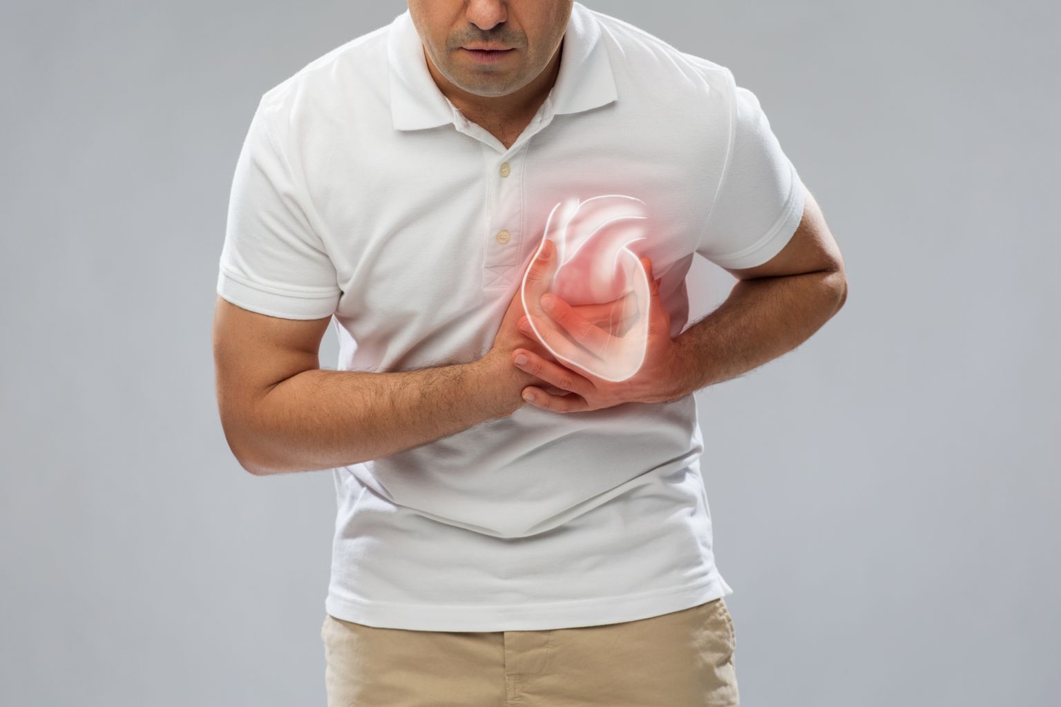 Valu rinnus on kõige sagedasem infarkti sümptom.