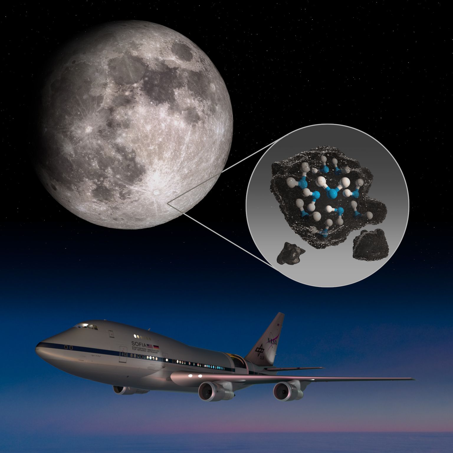 NASA teatel leidsid nad startosfääri-infrapunaobservatooriumi SOFIA abil Kuu Clavise kraatrist veemolekule