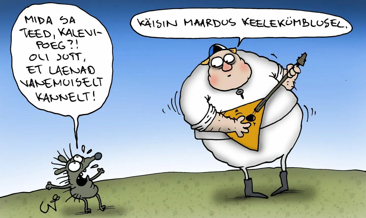 Urmas Nemvalts joonistab. FOTO: Urmas Nemvalts