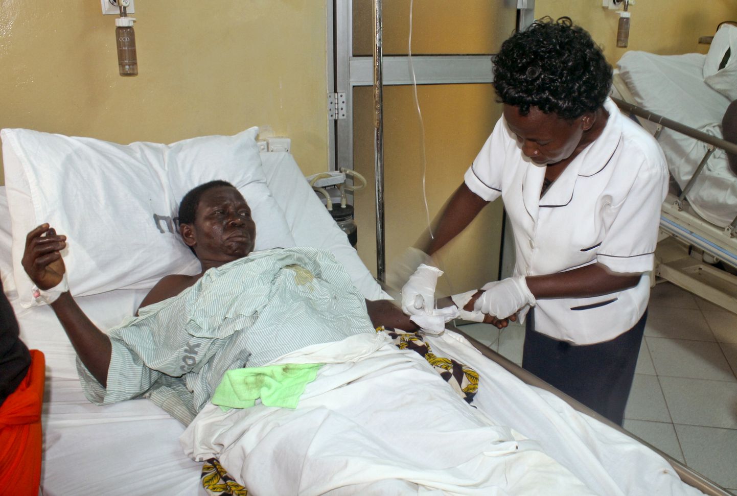 Juhtunu käigus haavata saanud mees Keenia haiglas.