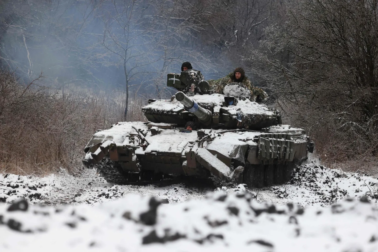 Ukraina tank Bahmuti lähistel. Jaanuar 2024.