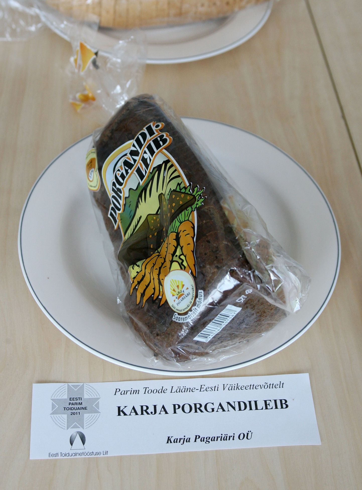 Karja Pagariäri Porgandileib parima Eesti toiduaine valimisel 2011.
