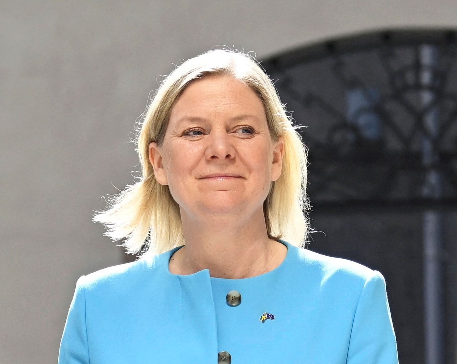 Rootsi peaminister Magdalena Andersson täna Stockholmis.