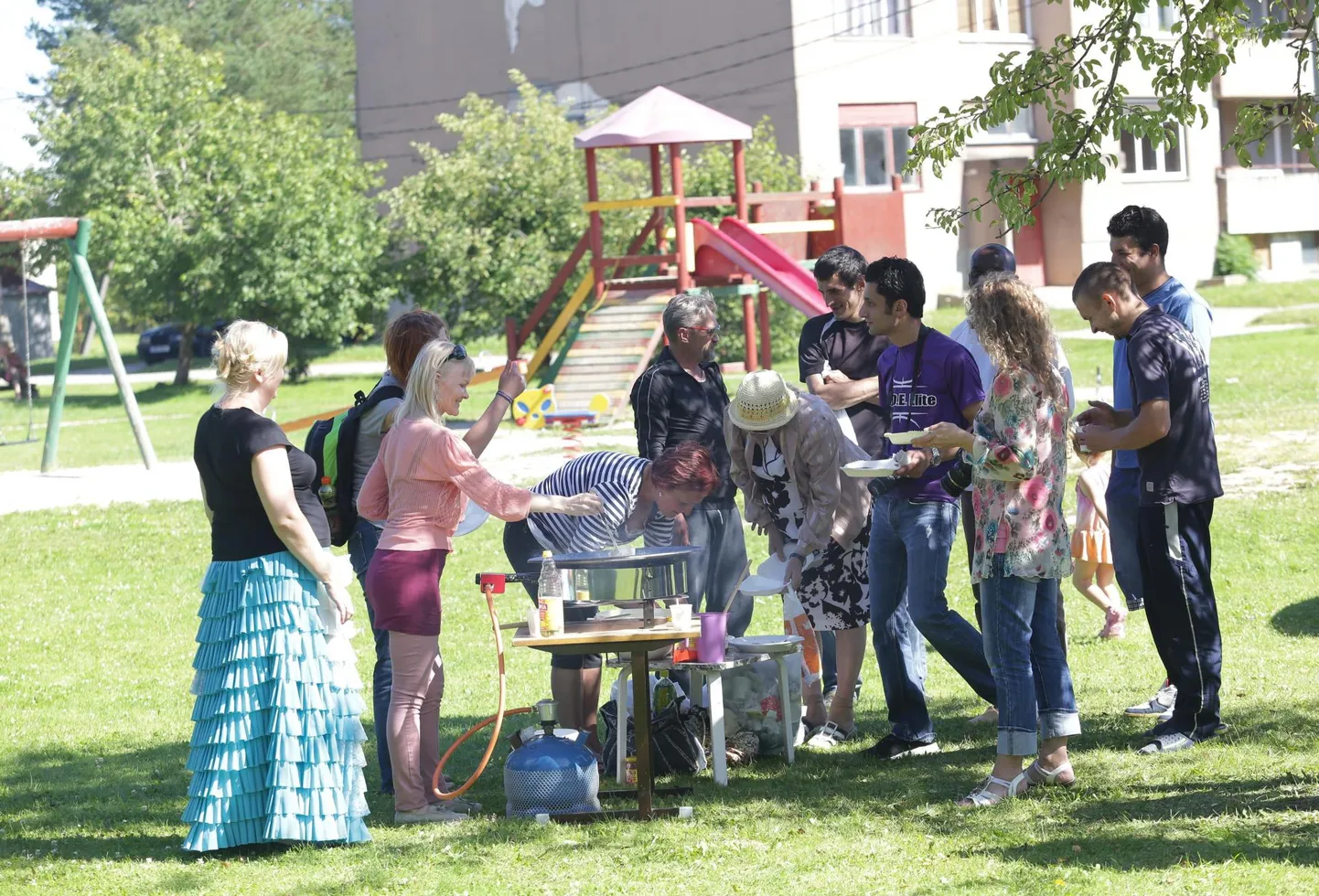 Pidu Vao pagulaskeskus 5. augustil 2015.