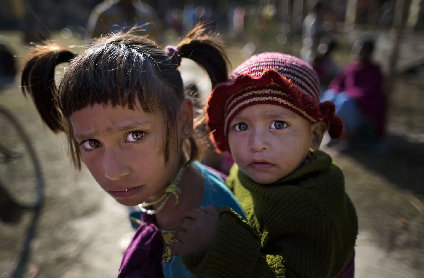 Vägivalla eest põgenenud lapsed Assami osariigis.