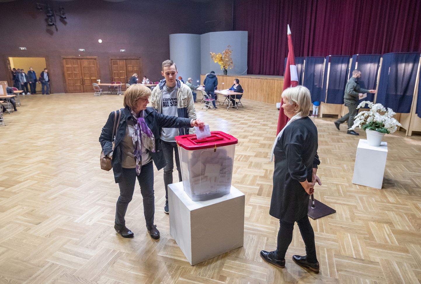 Läti parlamendivalimised Valmieras.