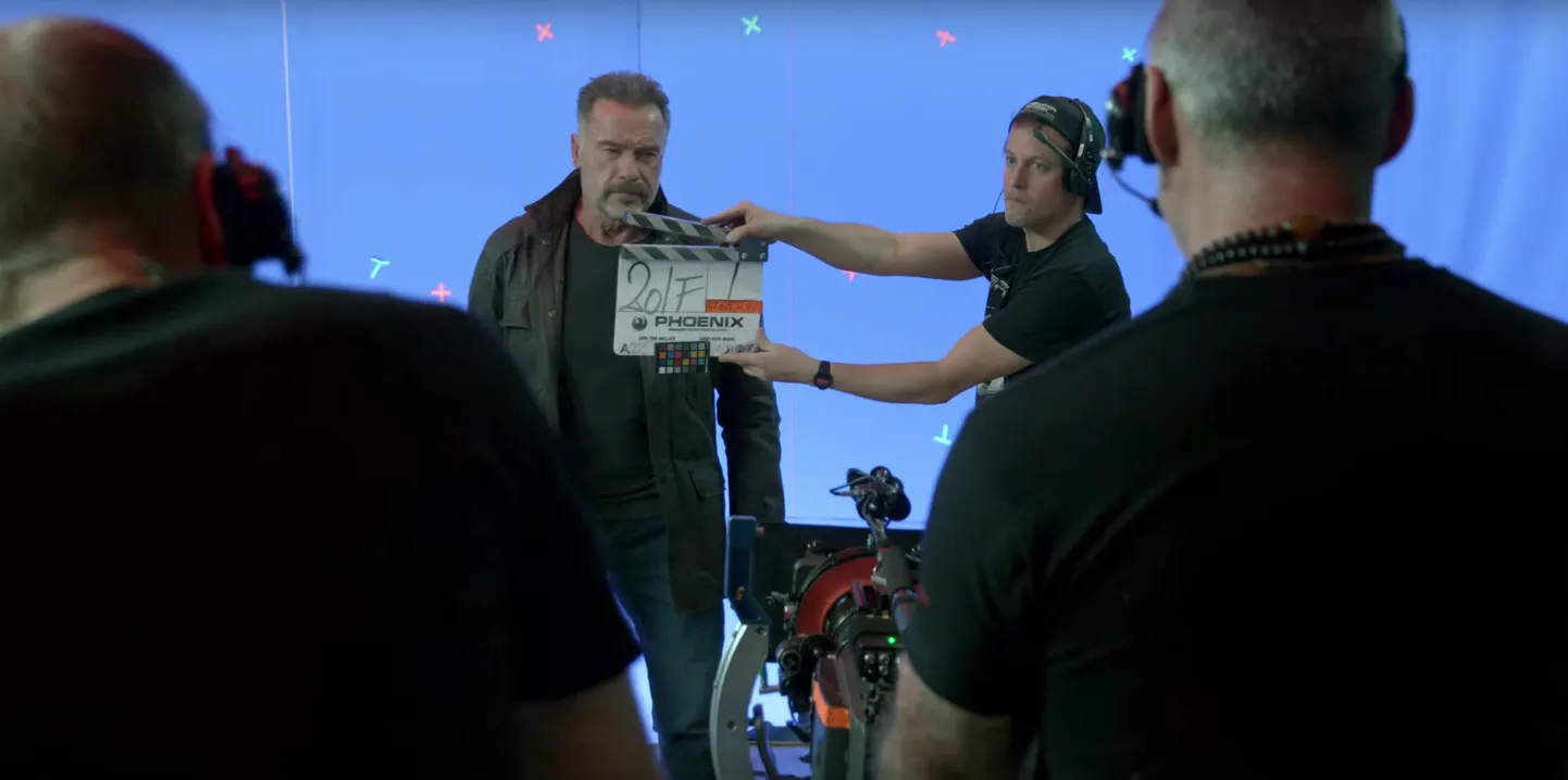 Arnold Schwarzenegger filmi «Terminaator: Sünge saatus» võttel