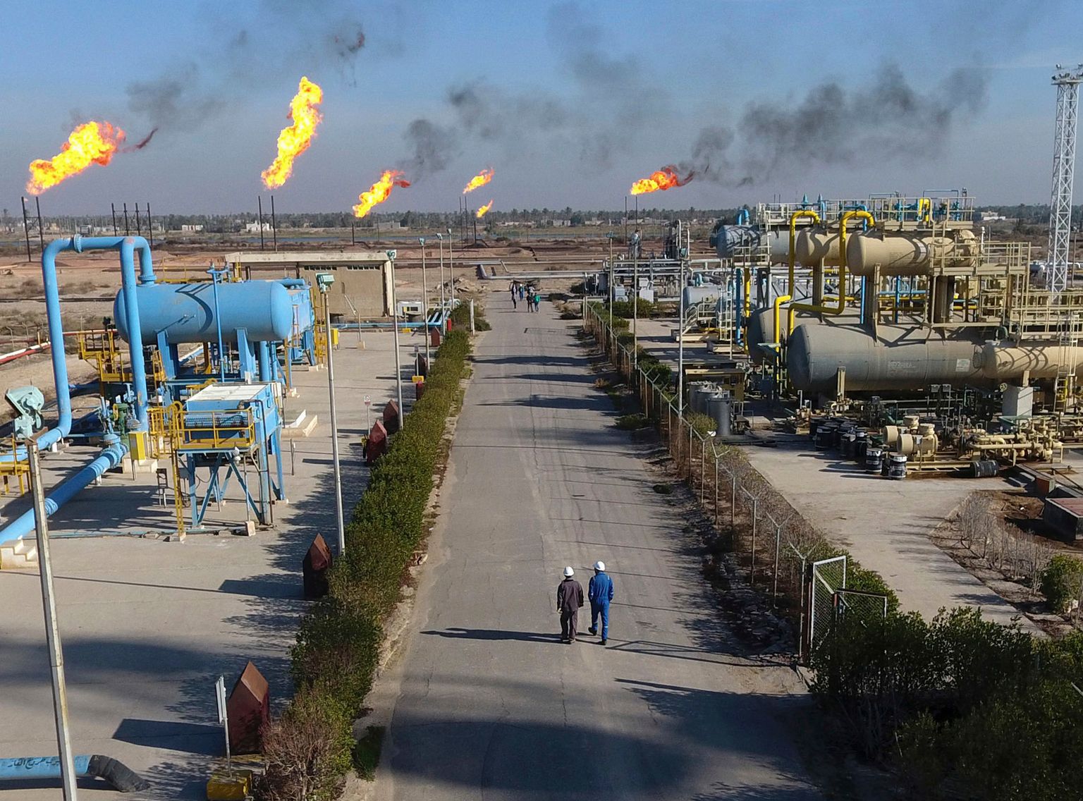 Naftahiiglase ExxonMobil naftaväli Iraagis.