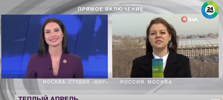 Venemaa Mir telekanali otseülekandes varastas koer meteoroloogi mikrofoni