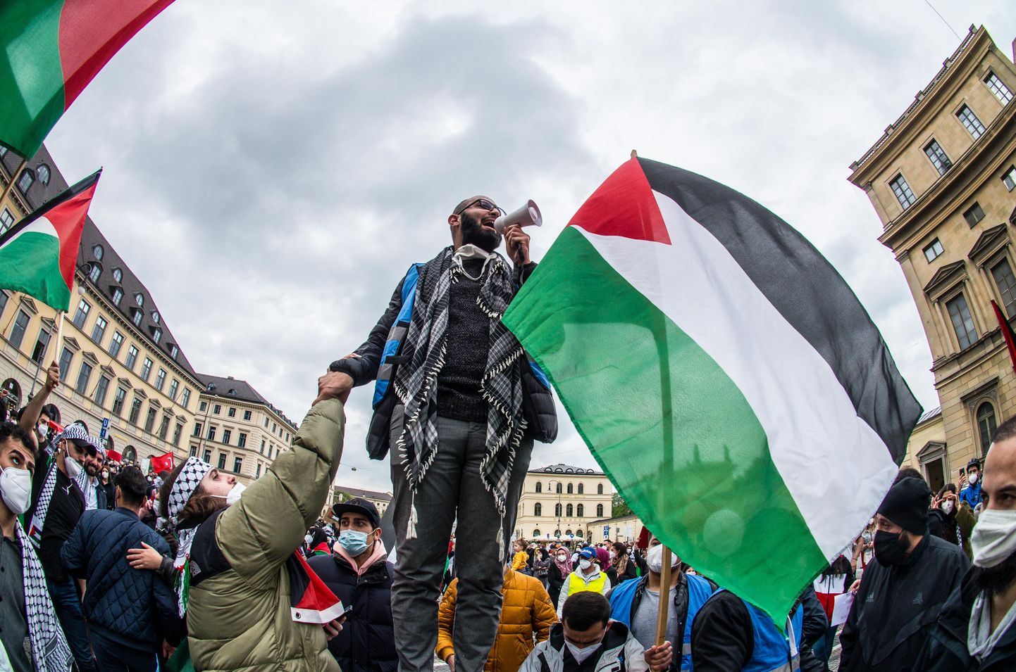 Meeleavaldus palestiinlaste toetuseks Saksamaal.