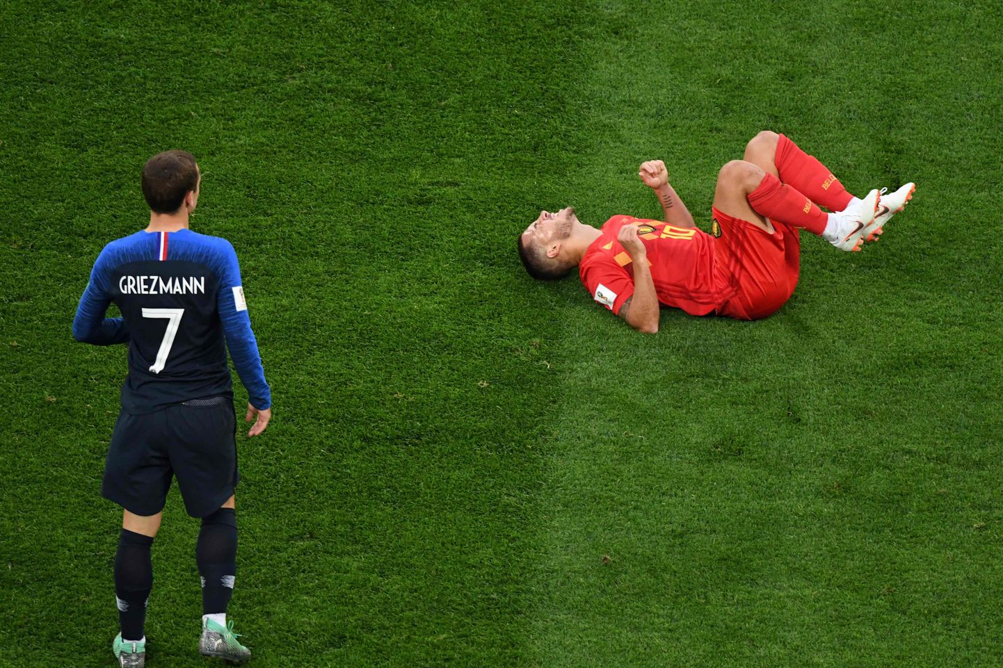 Antoine Griezmann püsti ja Eden Hazard pikali ehk Prantsusmaa finaalis ning Belgia osaks jääb mängida pronksile.