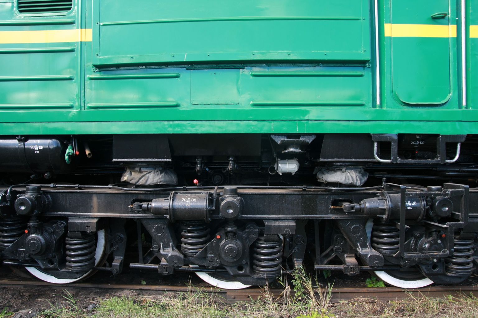 Vilcienu vagoni AS "Daugavpils lokomotīvju remonta rūpnīca" teritorijā.