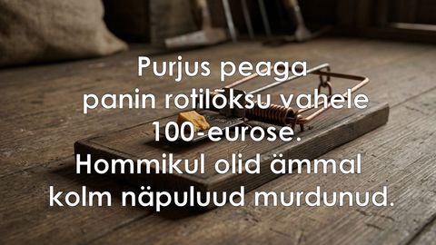 100-eurone rotilõksu vahel