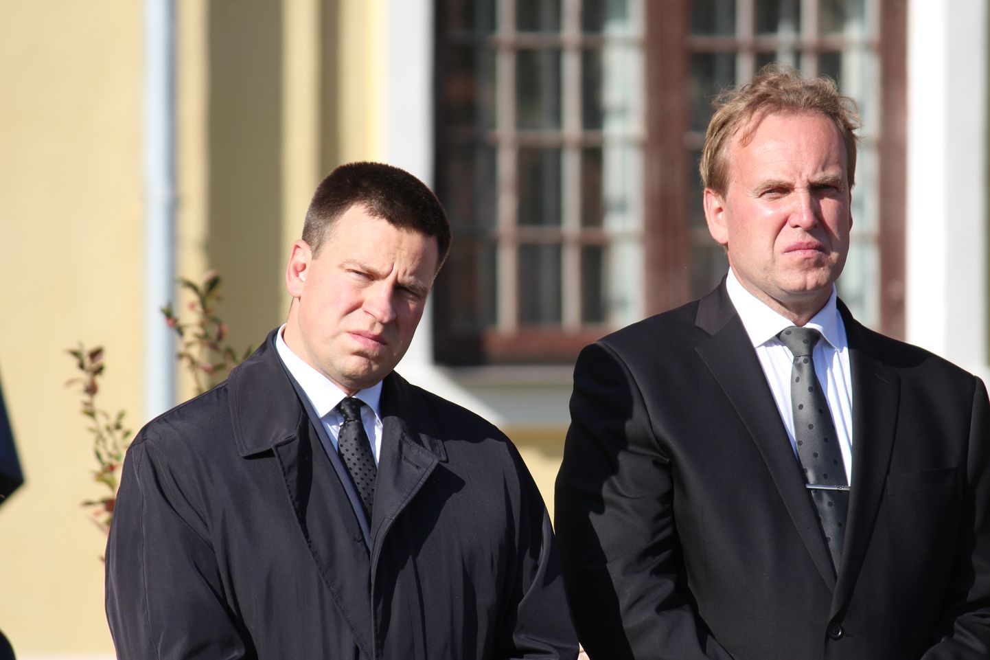 Peaminister Jüri Ratas ja Võru linnapea Anti Allas.