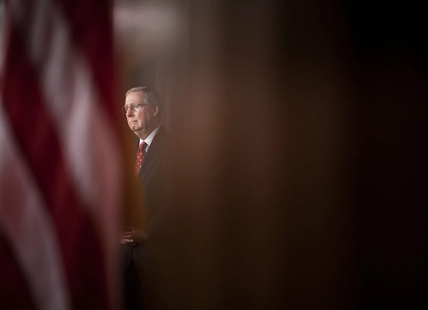 Senati vabariiklaste liider Mitch McConnell pärast tervishoiuhääletuse läbikukkumist.