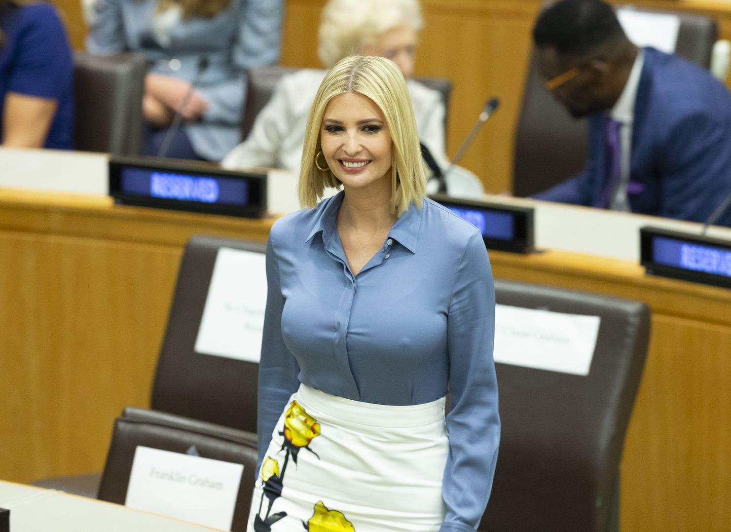 September 23, 2019, New York, New York, United States: Ivanka Trump attends UN global call to protect religious freedom meeting at UN Headquarters (Credit Image: © Lev Radin/Pacific Press via ZUMA Wire)