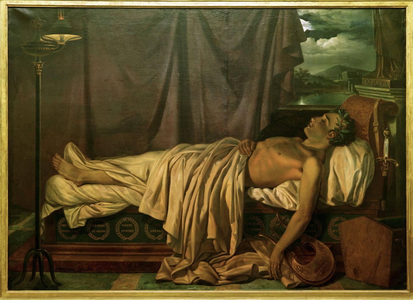 Lord Byron surivoodil. Veevalajast lord Byron suri Kreekas malaariasse. Kreekasse oli see mässaja sõitnud selleks, et võidelda Ottomani impeeriumi vastu Kreeka vabaduse eest.