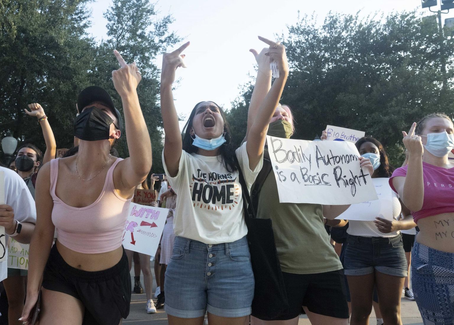 Abordiseaduse vastane meeleavaldus 1. septembril Texase osariigis Austinis.