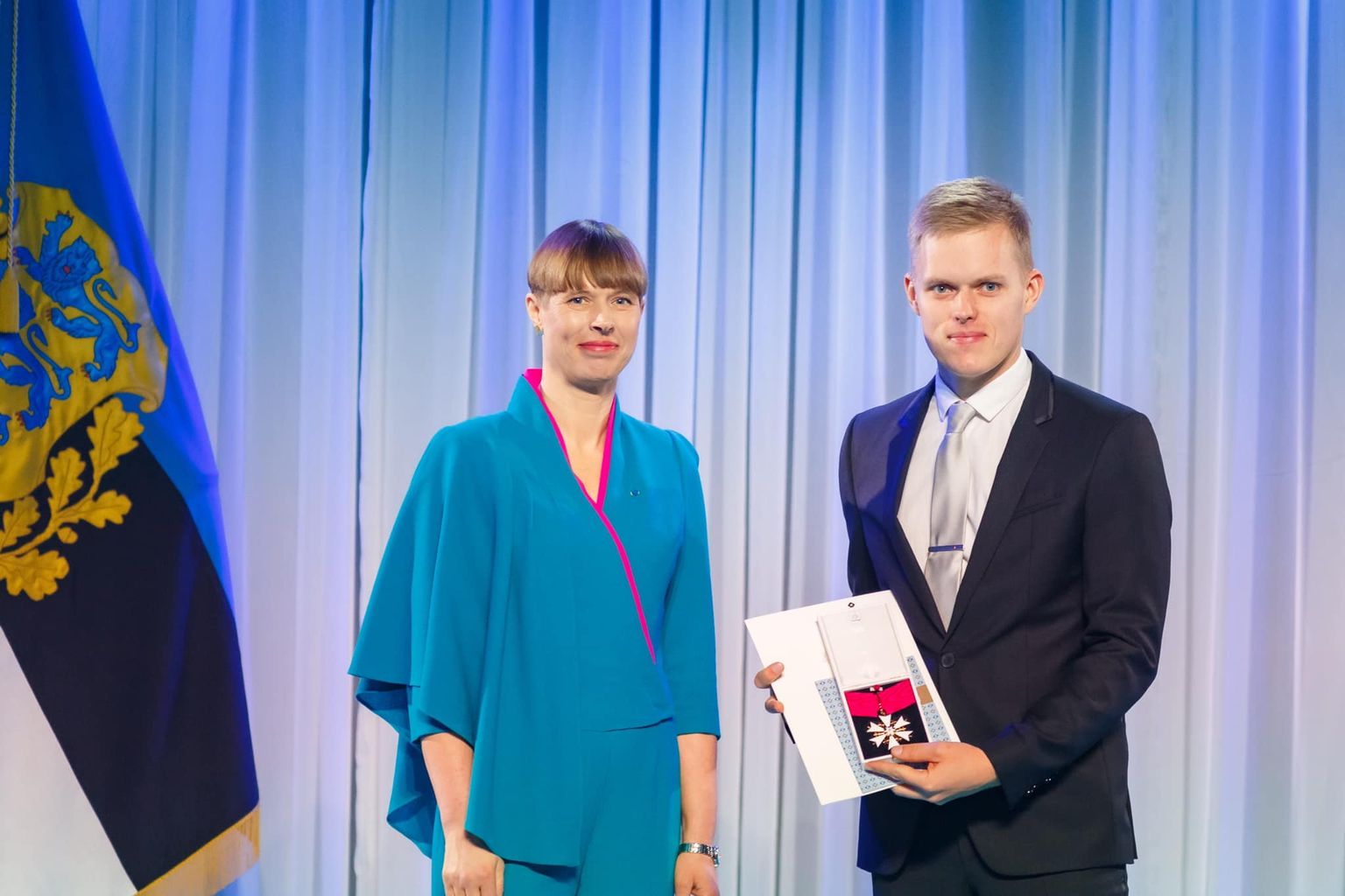 President Kersti Kaljulaid ja Ott Tänak.