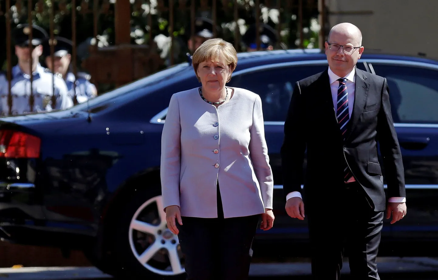 Angela Merkel eile Prahas koos Tšehhi peaminister Bohuslav Sobotkaga.