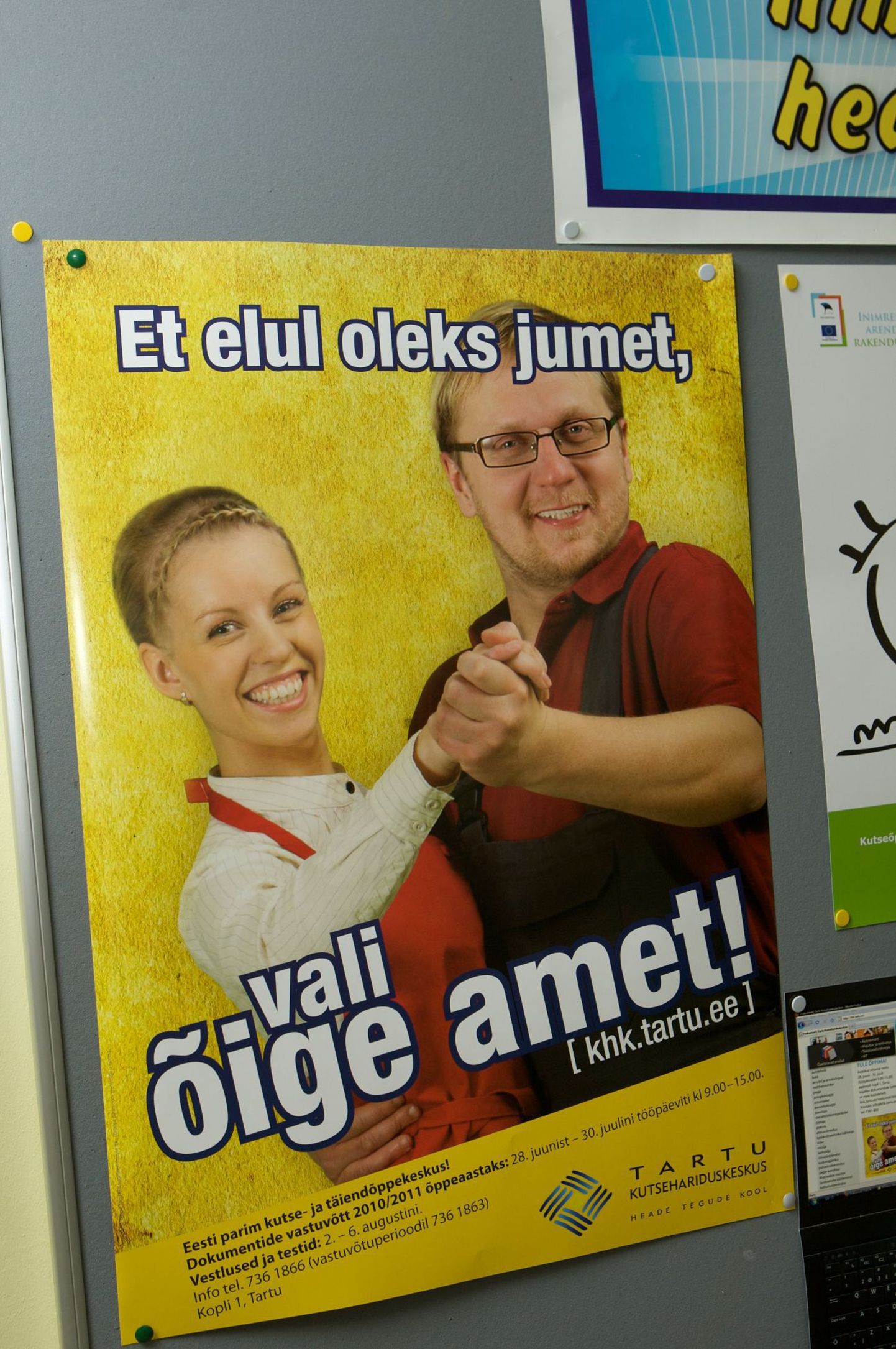Tartu Kutsehariduskeskuse reklaam.