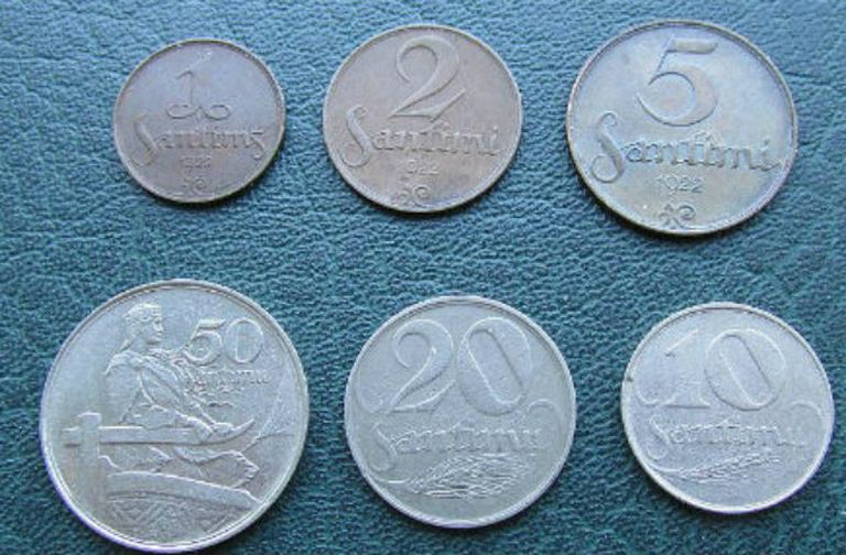 Латвийские монеты 1922 года