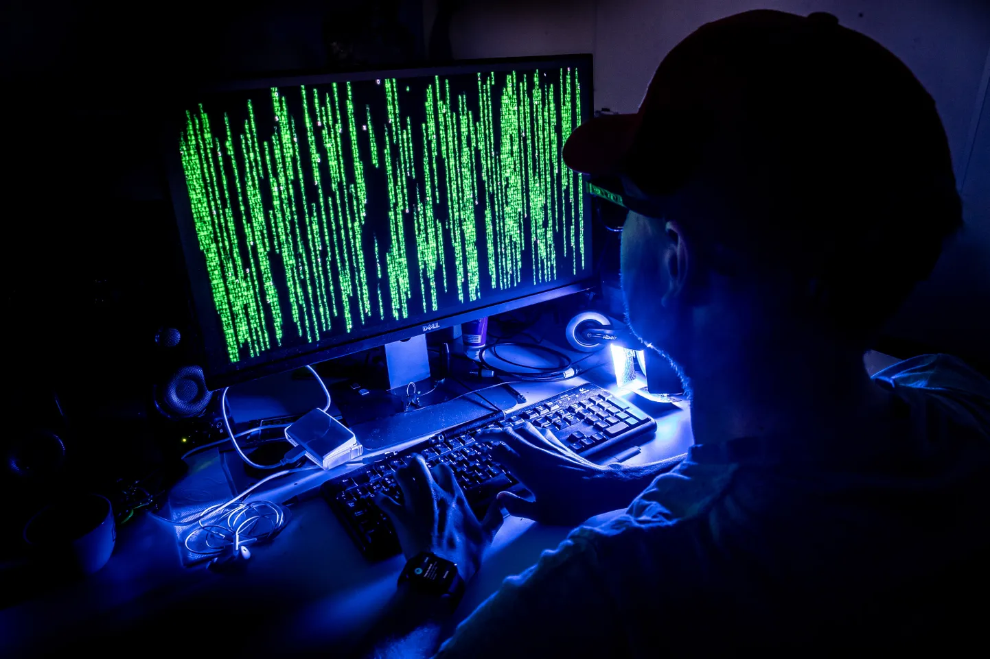 12.05.2021 Tallinn Illustreeriv foto küberkurjategijast. Häkker. Hacker. Küberturvalisus. Foto:Sander Ilvest/Postimees