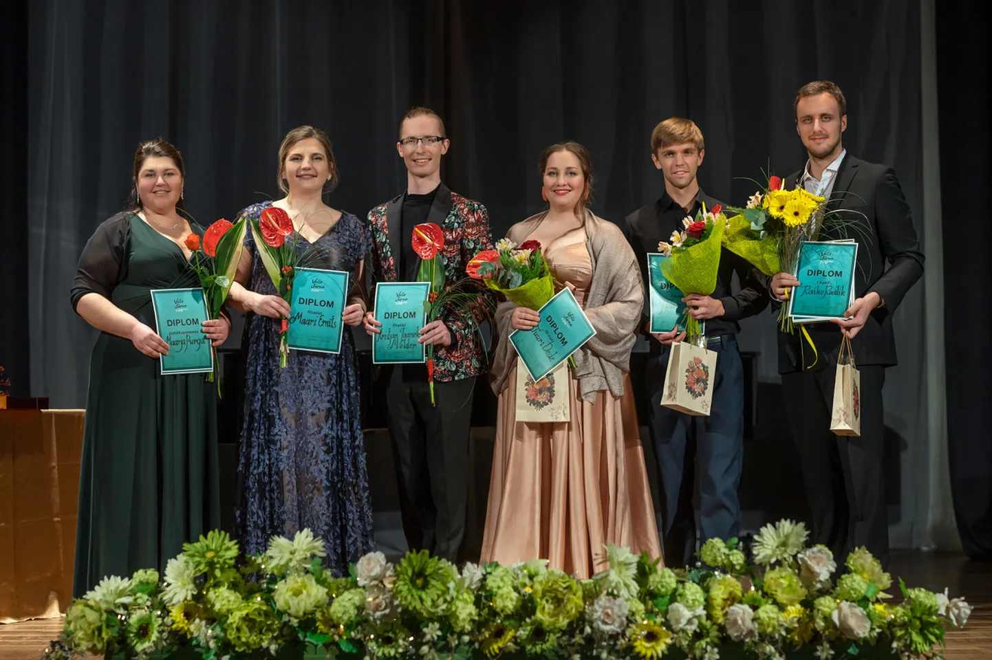 Vello Jürna nimelise vokalistide konkursi finalistid 2020. aastal.