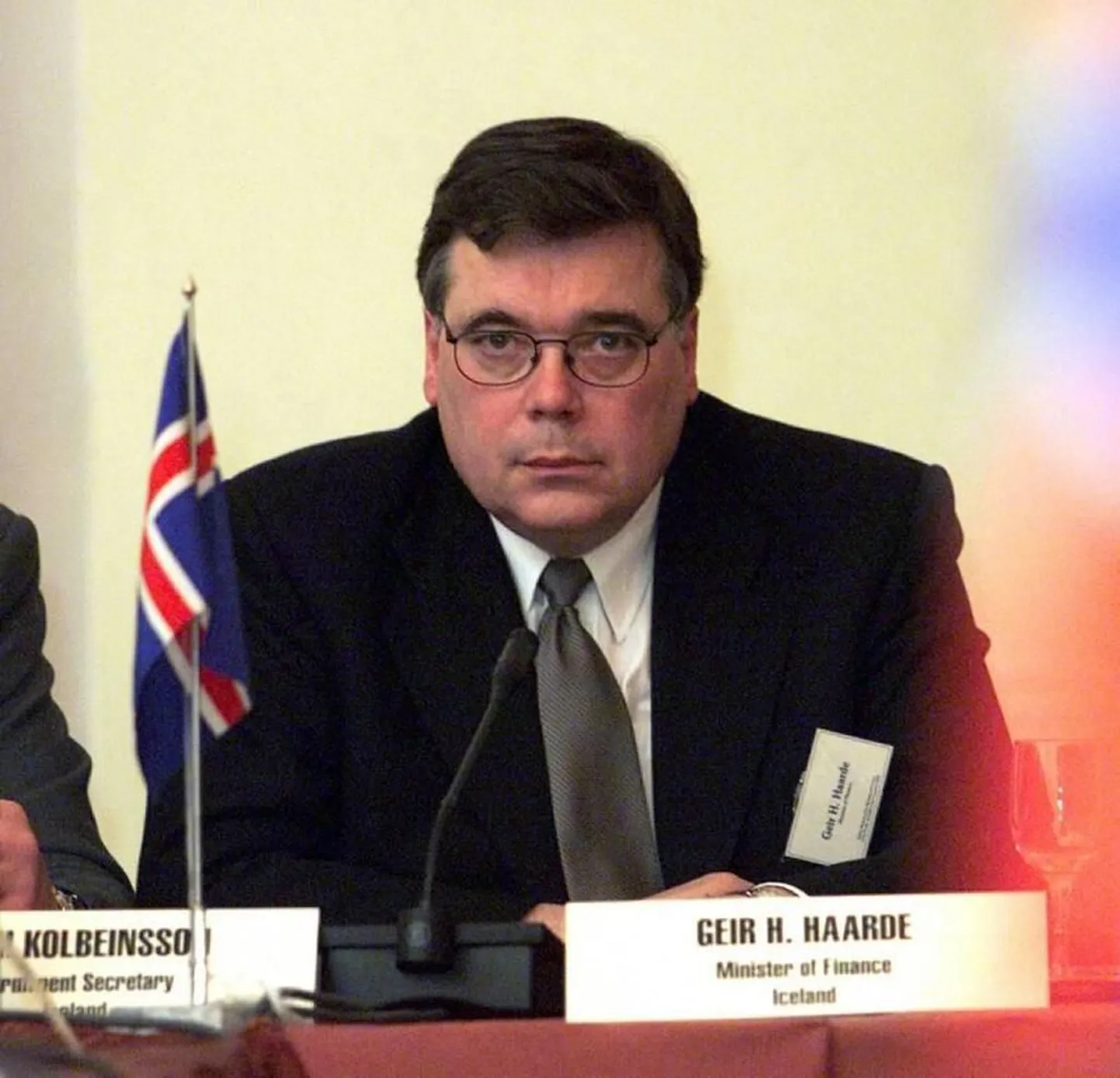 Islandi praegune peaminister Geir H. Haarde. Foto on tehtud Tallinnas ajal, mil ta oli veel Islandi rahandusminister.
